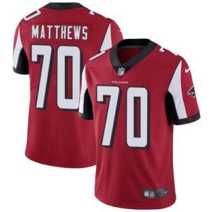 Nike Atlanta Falcons #70 Jake Matthews Red Team Color Stitched NFL Vapor Untouchable Limited Jersey