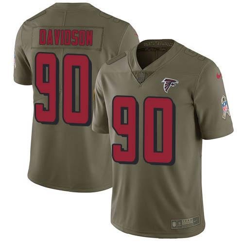 Nike Atlanta Falcons #90 Marlon Davidson Olive Stitched NFL Limited 2017 Salute To Service Jersey