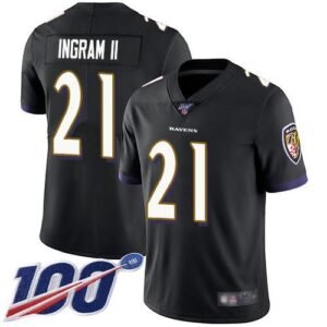 Nike Baltimore Ravens #21 Mark Ingram II Black Alternate Stitched NFL 100th Season Vapor Limited Jersey