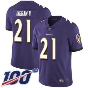 Nike Baltimore Ravens #21 Mark Ingram II Purple Team Color Stitched NFL 100th Season Vapor Limited Jersey