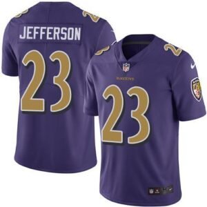 Nike Baltimore Ravens #23 Tony Jefferson Purple Stitched NFL Limited Rush Jersey