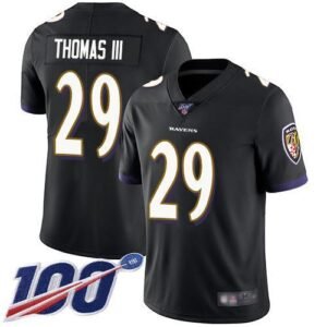 Nike Baltimore Ravens #29 Earl Thomas III Black Alternate Stitched NFL 100th Season Vapor Limited Jersey