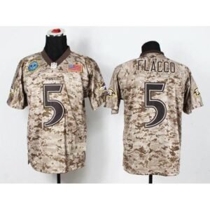 Nike Baltimore Ravens #5 Joe Flacco Camo Stitched NFL New Elite USMC Jersey