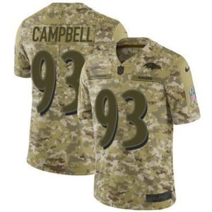 Nike Baltimore Ravens #93 Calais Campbell Camo Stitched NFL Limited 2018 Salute To Service Jersey