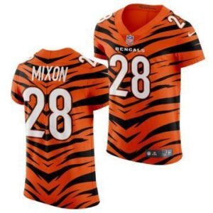 Nike Bengals #28 Joe Mixon 2021-22 Orange City Edition Elite NFL Jersey
