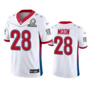 Nike Bengals #28 Joe Mixon NFL 2022 AFC Pro Bowl Game Jersey White