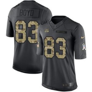 Nike Bengals #83 Tyler Boyd Black Stitched NFL Limited 2016 Salute To Service Jersey