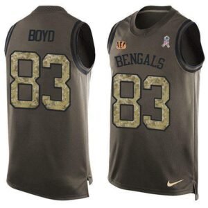Nike Bengals #83 Tyler Boyd Green Stitched NFL Limited Salute To Service Tank Top Jersey