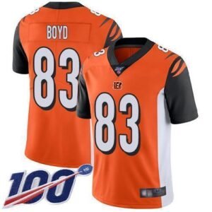 Nike Bengals #83 Tyler Boyd Orange Alternate Stitched NFL 100th Season Vapor Limited Jersey
