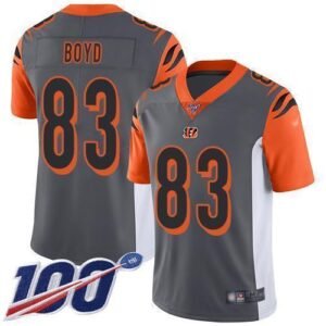 Nike Bengals #83 Tyler Boyd Silver Stitched NFL Limited Inverted Legend 100th Season Jersey