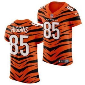 Nike Bengals #85 Tee Higgins 2021-22 Orange City Edition Elite NFL Jersey