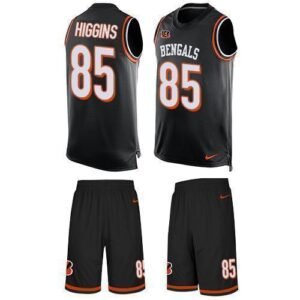 Nike Bengals #85 Tee Higgins Black Team Color Stitched NFL Limited Tank Top Suit Jersey