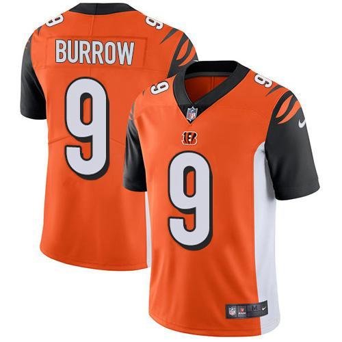 Nike Bengals #9 Joe Burrow Orange Alternate Stitched NFL Vapor Untouchable Limited Jersey