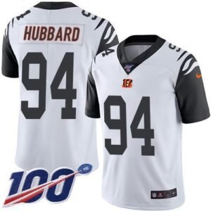 Nike Bengals #94 Sam Hubbard White Stitched NFL Limited Rush 100th Season Jersey