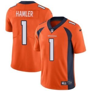 Nike Broncos #1 KJ Hamler Orange Team Color Stitched NFL Vapor Untouchable Limited Jersey