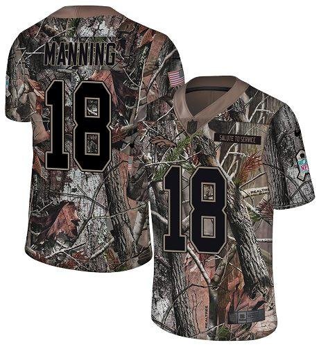 Nike Broncos #18 Peyton Manning Camo Stitched NFL Limited Rush Realtree Jersey