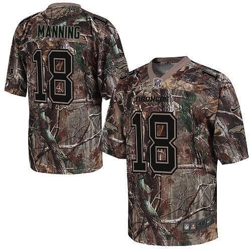 Nike Broncos #18 Peyton Manning Camo Stitched NFL Realtree Elite Jersey
