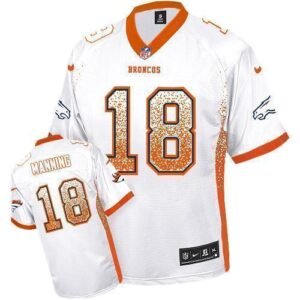 Nike Broncos #18 Peyton Manning White Stitched NFL Elite Drift Fashion Jersey