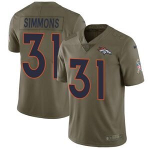 Nike Broncos #31 Justin Simmons Olive Stitched NFL Limited 2017 Salute To Service Jersey