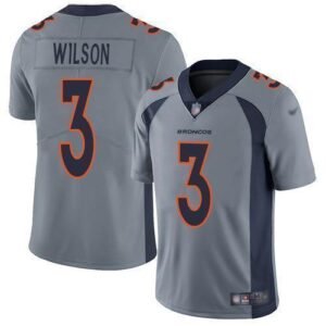Nike Broncos #3 Russell Wilson Gray Stitched NFL Limited Inverted Legend Jersey