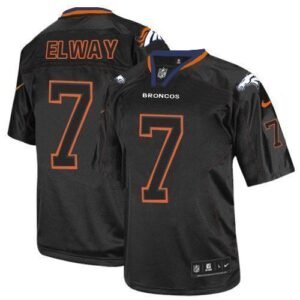 Nike Broncos #7 John Elway Lights Out Black Stitched NFL Elite Jersey