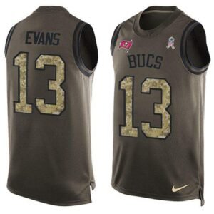 Nike Buccaneers #13 Mike Evans Green Stitched NFL Limited Salute To Service Tank Top Jersey