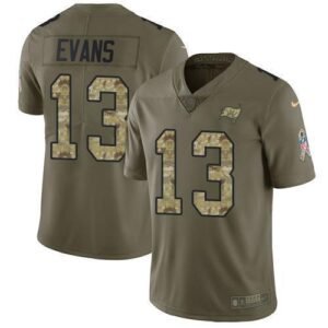 Nike Buccaneers #13 Mike Evans Olive/Camo Stitched NFL Limited 2017 Salute To Service Jersey