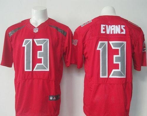 Nike Buccaneers #13 Mike Evans Red Stitched Rush Jersey