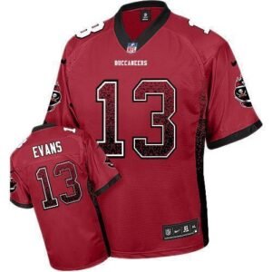 Nike Buccaneers #13 Mike Evans Red Team Color Stitched Drift Fashion Jersey