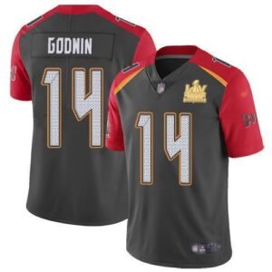 Nike Buccaneers #14 Chris Godwin Gray Super Bowl LV Champions Patch Stitched NFL Limited Inverted Legend Jersey