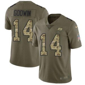 Nike Buccaneers #14 Chris Godwin Olive/Camo Stitched NFL Limited 2017 Salute To Service Jersey