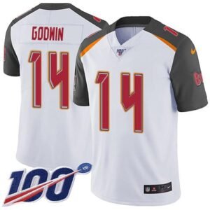 Nike Buccaneers #14 Chris Godwin White Stitched NFL 100th Season Vapor Untouchable Limited Jersey