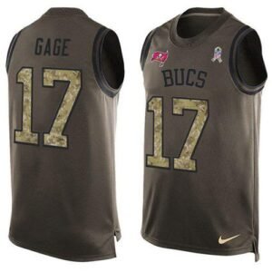 Nike Buccaneers #17 Russell Gage Green Stitched NFL Limited Salute To Service Tank Top Jersey