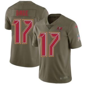 Nike Buccaneers #17 Russell Gage Olive Stitched NFL Limited 2017 Salute To Service Jersey