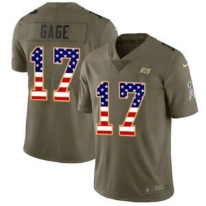 Nike Buccaneers #17 Russell Gage Olive/USA Flag Stitched NFL Limited 2017 Salute To Service Jersey