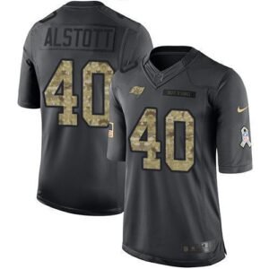 Nike Buccaneers #40 Mike Alstott Black Stitched NFL Limited 2016 Salute To Service Jersey