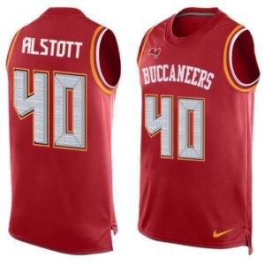 Nike Buccaneers #40 Mike Alstott Red Team Color Stitched NFL Limited Tank Top Jersey