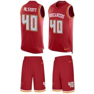 Nike Buccaneers #40 Mike Alstott Red Team Color Stitched NFL Limited Tank Top Suit Jersey