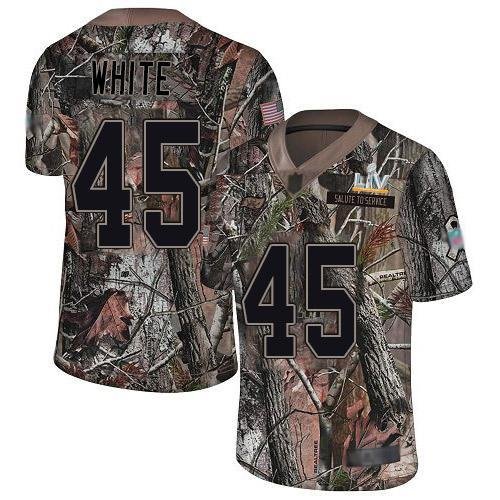 Nike Buccaneers #45 Devin White Camo Super Bowl LV Bound Stitched NFL Limited Rush Realtree Jersey