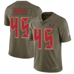 Nike Buccaneers #45 Devin White Olive Stitched NFL Limited 2017 Salute To Service Jersey