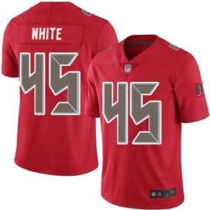 Nike Buccaneers #45 Devin White Red Stitched NFL Limited Rush Jersey