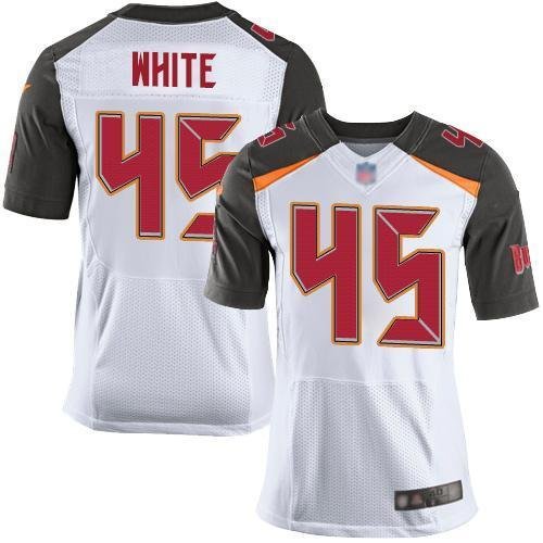 Nike Buccaneers #45 Devin White White Stitched NFL New Elite Jersey