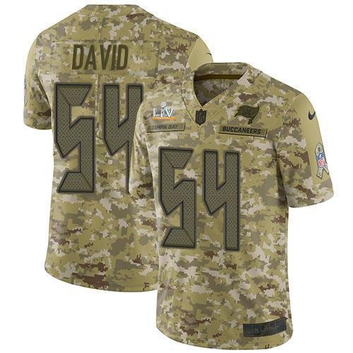 Nike Buccaneers #54 Lavonte David Camo Super Bowl LV Bound Stitched NFL Limited 2018 Salute To Service Jersey