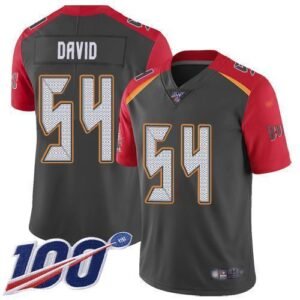 Nike Buccaneers #54 Lavonte David Gray Stitched NFL Limited Inverted Legend 100th Season Jersey
