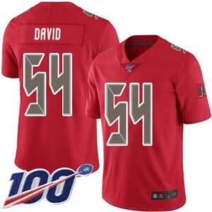 Nike Buccaneers #54 Lavonte David Red Stitched NFL Limited Rush 100th Season Jersey