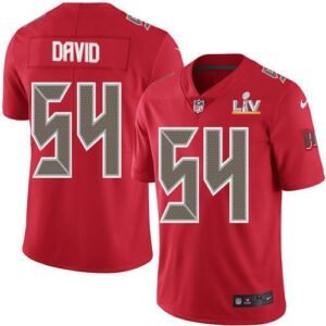 Nike Buccaneers #54 Lavonte David Red Super Bowl LV Bound Stitched NFL Limited Rush Jersey