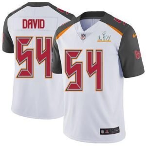 Nike Buccaneers #54 Lavonte David White Super Bowl LV Bound Stitched NFL Vapor Untouchable Limited Jersey