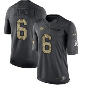 Nike Buccaneers #6 Julio Jones Black Stitched NFL Limited 2016 Salute To Service Jersey