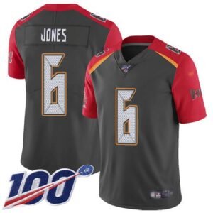 Nike Buccaneers #6 Julio Jones Gray Stitched NFL Limited Inverted Legend 100th Season Jersey