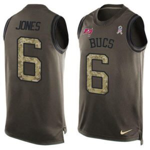 Nike Buccaneers #6 Julio Jones Green Stitched NFL Limited Salute To Service Tank Top Jersey
